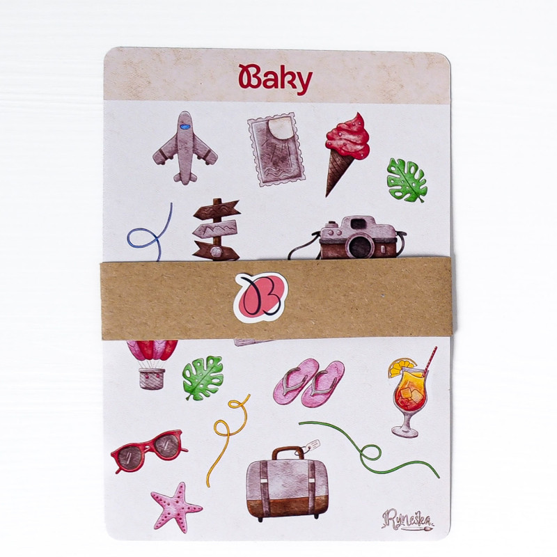 Samolepky do fotoalba a na scrapbooking Cestování | 12×7 cm