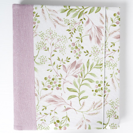 ružový jemný minimalistický album s kvietkami